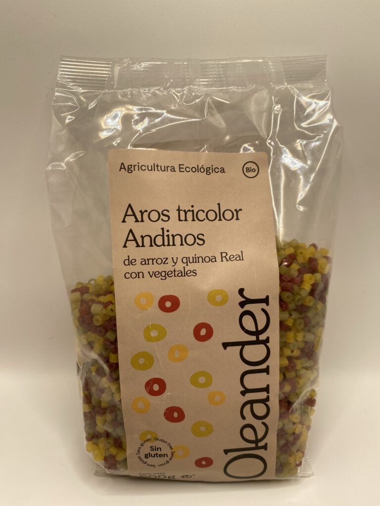 Aros tricolor andino d'arròs i quinoa